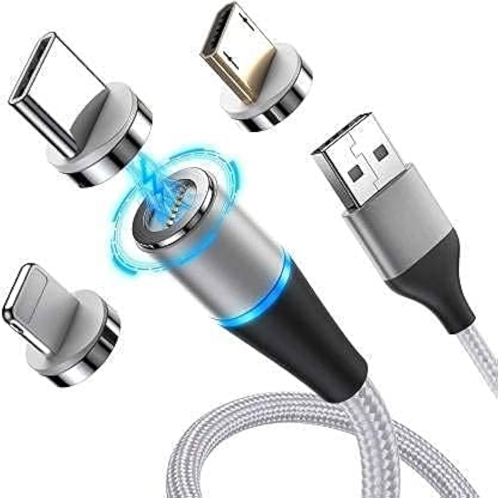3-in-1 Megnatic cable 3.1 Amp Charging Cable (Box Packing, 6 Month Warranty)