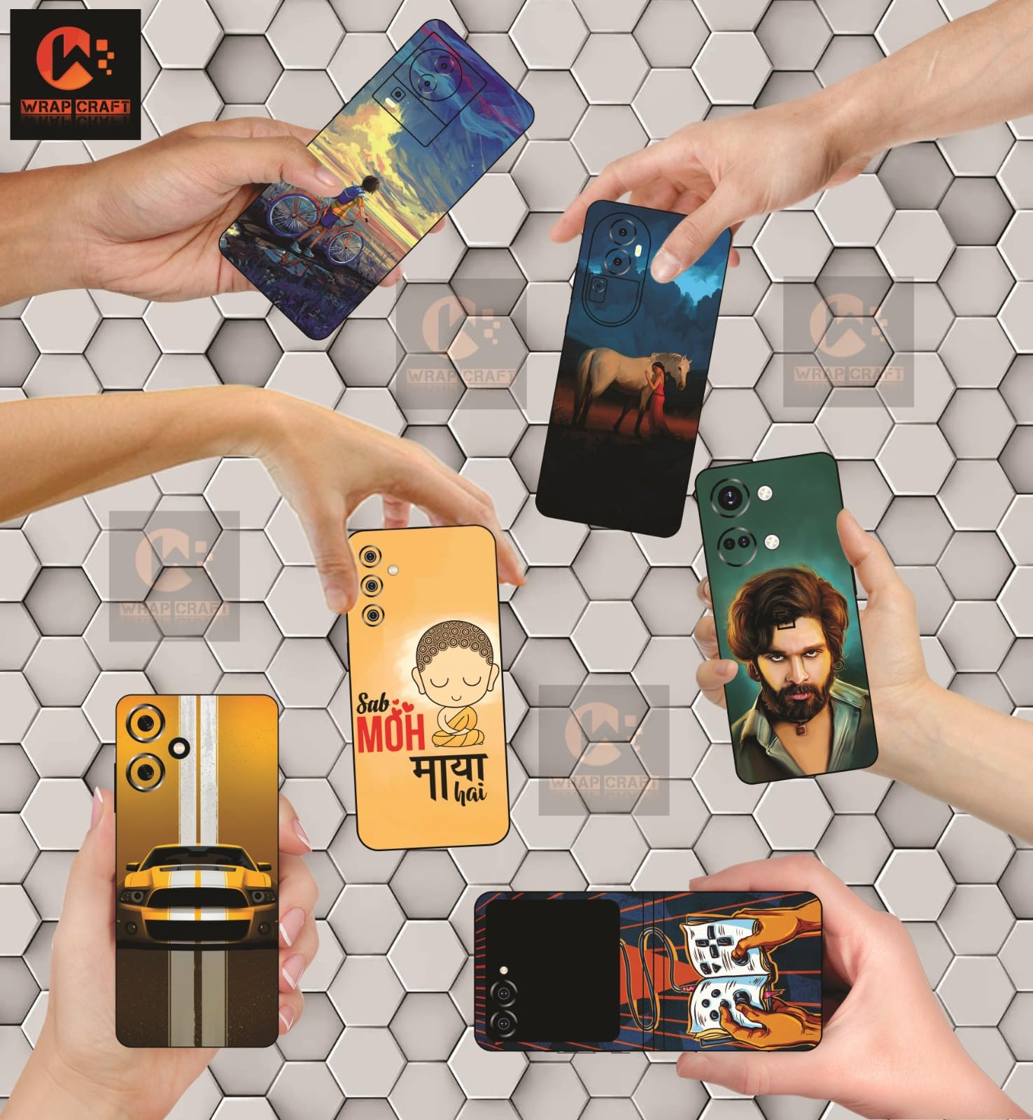 Mobile back designer sticker (Lemination Plastic High Grade)