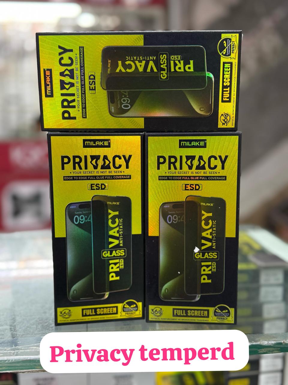 Privacy Tempered Glass (Select model list)