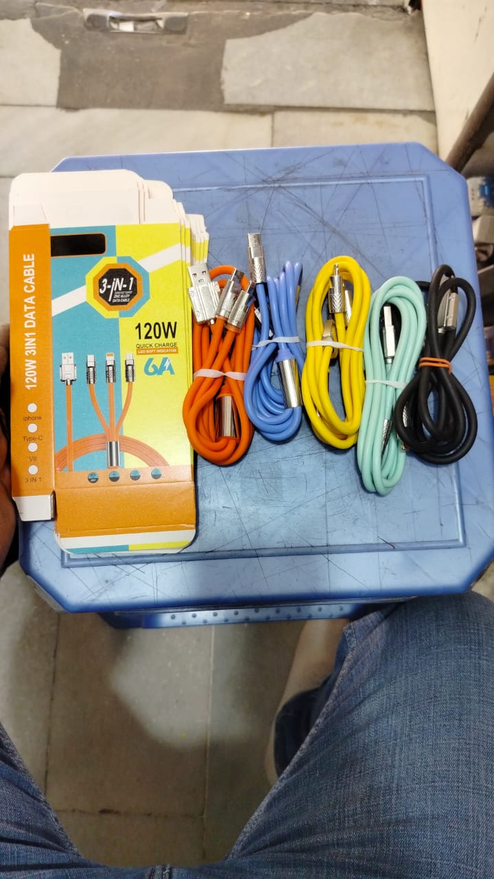 3 In 1 Fast Charging Cable 120Watt