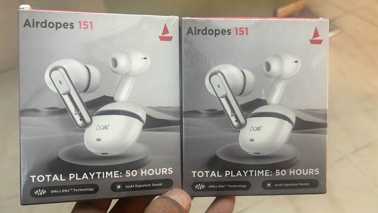 BOAT AIRDOPES 151 BUDS Good Sound with Mic 50 HOURS  (Box Packing)