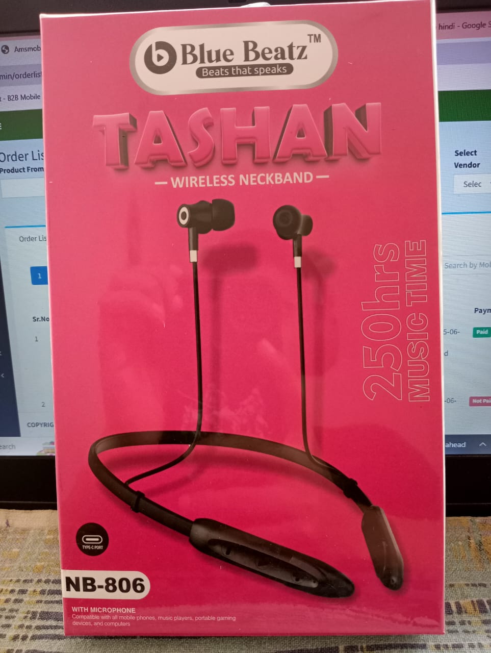 Blue Beatz Neckband with Long Battery – Upto 25 Hrs. Play Time(BOX Packing)