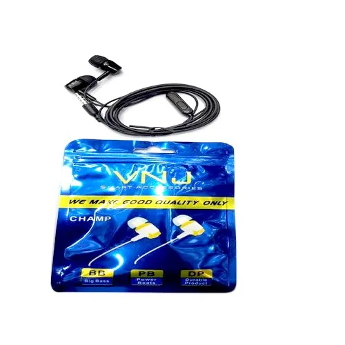 Cheapest h/f earphone with mic (Pouch Packing)